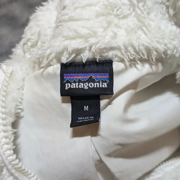 Patagonia Los Gatos Fleece Vest White Sherpa Medium - Picture 4 of 8